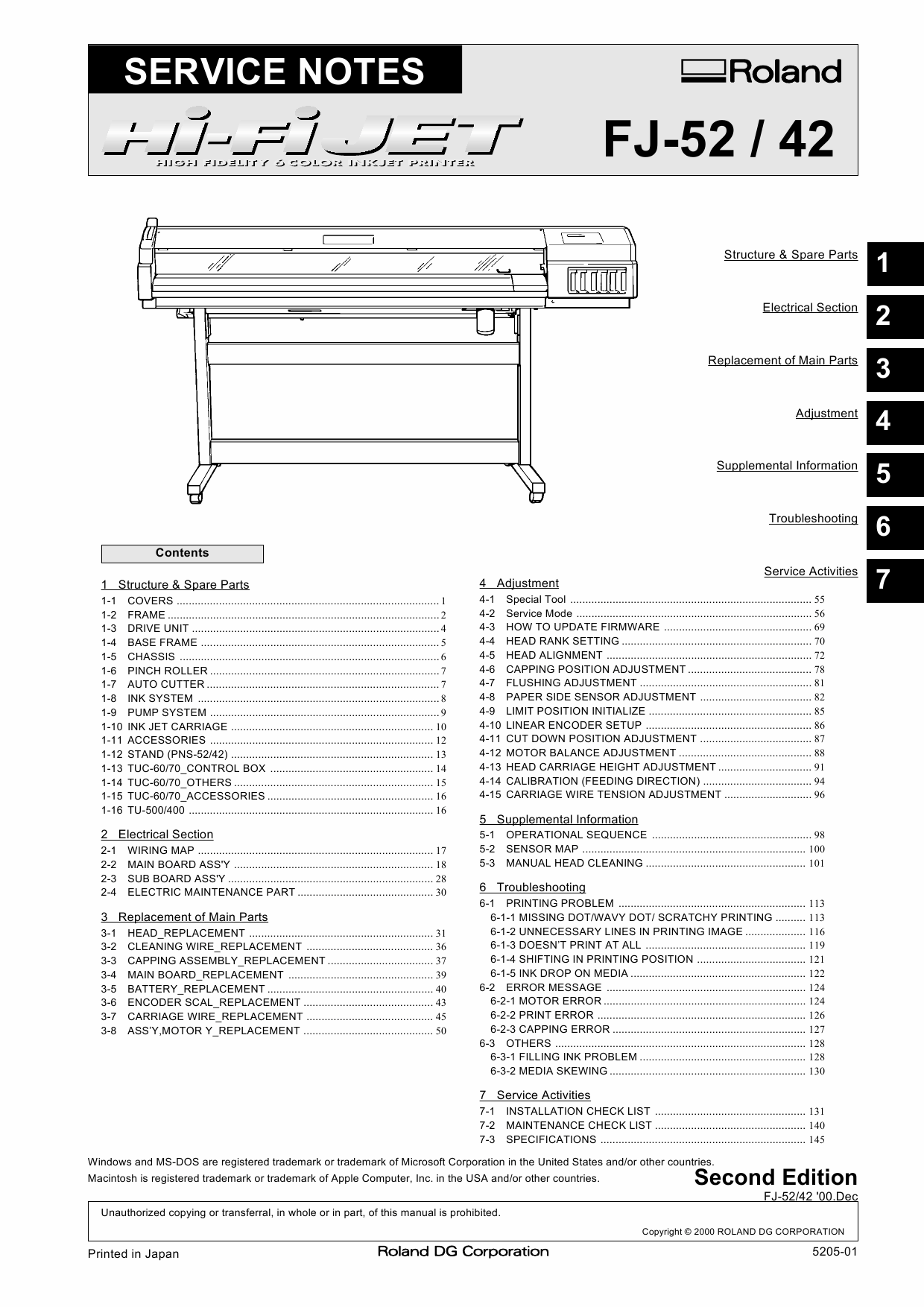 Roland Hi-Fi-JET FJ 52 42 Service Notes Manual-1